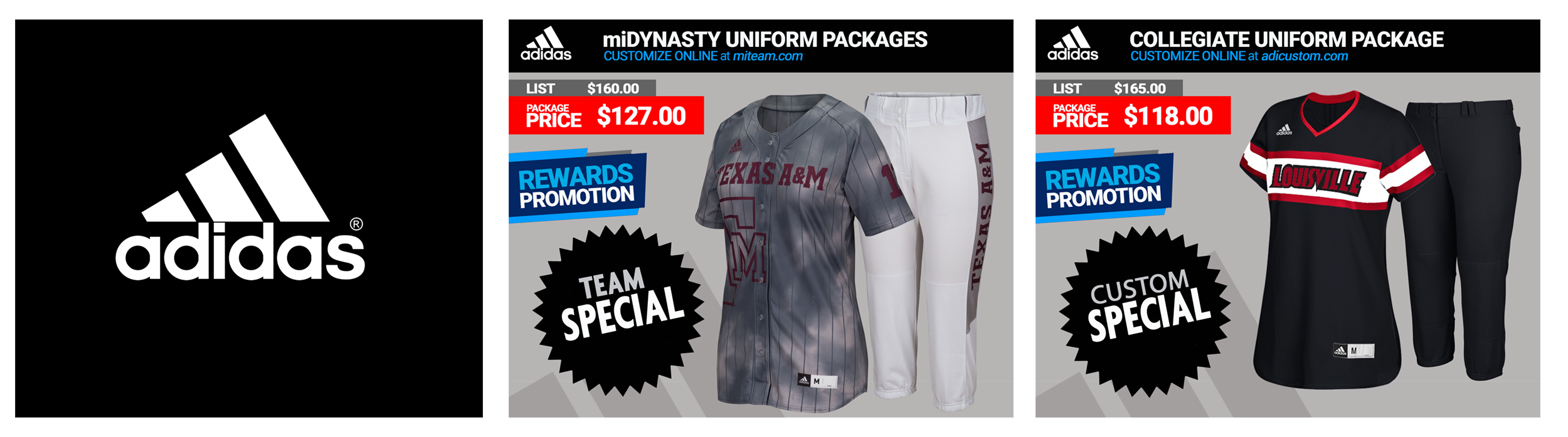 Adidas Softball Uniform Packages
